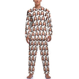 FacePajamas Pajama Men/S Custom Face Seamless White Family Matching Long Sleeve Pajama Set Personalized Photo Pajamas Loungewear