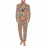 FacePajamas Pajama Men / S Custom Photo Watercolor Painting Sleepwear Personalized Slumber Party Couple Matching Pajamas