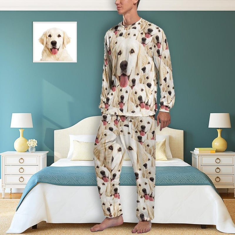 FacePajamas Pajama Men's Long Sleeve / S Custom Face Pajamas My Lovely Dog Sleepwear Personalized Women's Long&Short Sleeve Pajama Set