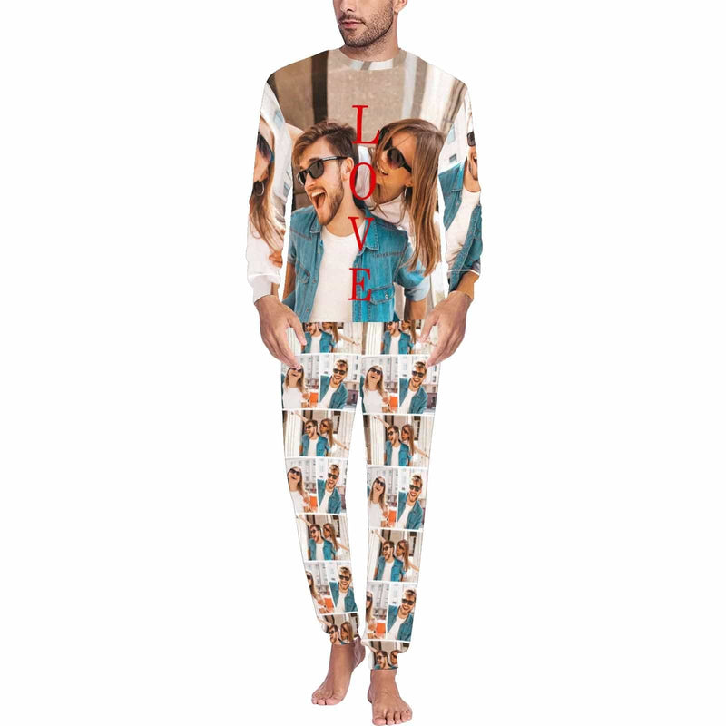 FacePajamas Pajama Men / S [TikTok Hot selling] Custom Photo Valentine's Day Sleepwear Personalized Slumber Party Couple Matching Pajamas