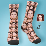 FacePajamas Sublimated Crew Socks One Size Custom Face Socks Print Your Photo Best Personalized Sublimated Crew Socks Funny Photo Socks Unisex Gift for Men Women