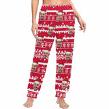 FacePajamas Pajama Shirt&Pants Pajama Pants / XS Custom Face Christmas Hat Long Pajama Shirt&Pants Personalized Women's Slumber Party Sleepwear