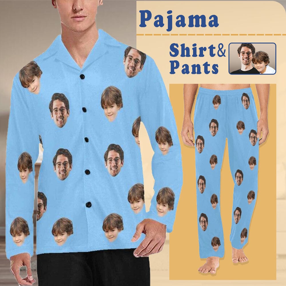 FacePajamas.com - Men's Pajamas-Long Sleeve