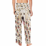 FacePajamas Pajama Shirt&Pants Pajama Shirt&Pajama Pants-Custom Pet Pajamas Face Dog Men's Sleepwear Personalized Photo Men's V-Neck Long Pajama Set