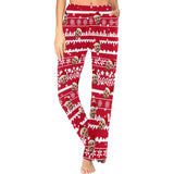FacePajamas Pajama Pants / Red / XS Custom Face Christmas Snowflake Tree Women's Long Pajama Set Pajama Top&Pajama Bottom