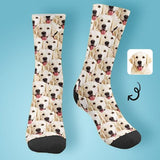FacePajamas Sublimated Crew Socks Personalised Socks with Dog Face Funny Printed Photo Pet Socks Custom Sublimated Crew Socks