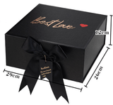 FacePajamas Gift Box Personalized Black Bow Gift Box For Valentine's Day Exquisite Love Package Box