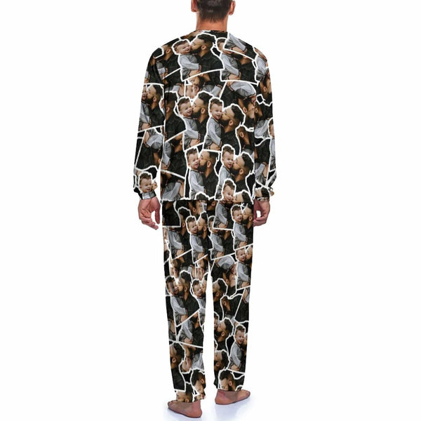 FacePajamas Pajama Personalized Men's Pajamas Custom Photo Loungewear Seamless Dad Love Son Pajama Set For Men