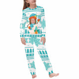 FacePajamas Pajama Personalized Photo Pajamas Custom Santa Claus Sleepwear Kids Long Sleeve Pajamas Set