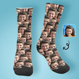 FacePajamas Sublimated Crew Socks Personalized Socks with Face Printed Photo Sublimated Crew Socks Personalized Picture Socks Unisex Gift for Men Women