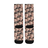 FacePajamas Sublimated Crew Socks Personalized Socks with Face Printed Photo Sublimated Crew Socks Personalized Picture Socks Unisex Gift for Men Women