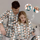 FacePajamas Pajama Photo Custom Couples Pajama Sets for Mom&Dad Personalized Fills Up Couple Matching Pajamas