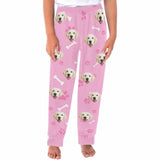 FacePajamas Pajama Shirt&Pants Pink Trousers / XS Custom Face Kids' All Over Print Pajama Top & Trousers Multiple Colors Pet Personalized Long Pajama Set