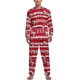 FacePajamas Pajama Red / Men/S Custom Face Christmas Pattern Sleepwear Personalized Family Matching Long Sleeve Pajamas Set