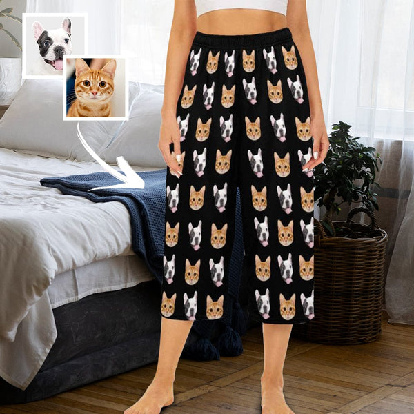 FacePajamas Pajama Shirt&Pants S Custom Dog&Cat Face Pet Cropped Pajama Pants For Women Girlfriend Fashion Gift Personalized