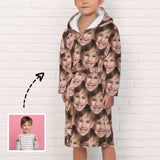 FacePajamas Pajama-2YX-ZW S Custom Face Seamless Cute Nightgown Pajamas Personalized Kid's Robe Pajama Fleece Loungewear