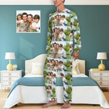 FacePajamas Pajama S Custom Photo Dad Mom Family Men's Pajamas Personalized Photo Pajama Set Sleepwear Funny Long Sleeve Nightwear