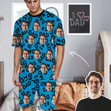 FacePajamas Pajama S #Father's Day Pajamas-Custom Face My Cool Dad  Men's Crew Neck Short Sleeve Pajama Set