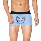 FacePajamas Mix Briefs S / Men Custom Name Blue Cat Men's Pocket Boxer Briefs&Women's High-cut Briefs