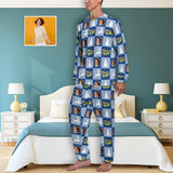 FacePajamas Pajama S Personalized Photo Pajama Set Custom Face Ch istmas Tree Elk Print Men's Pajamas Sleep Or Loungewear For Him