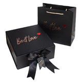 FacePajamas Gift Box Small Personalized Black Bow Small Gift Box For Valentine's Day Exquisite Love Package Box
