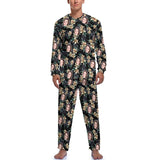 FacePajamas Pajama Summer Sleepwear Custom Face Plant Flowers Men's Pajamas Personalized Photo Loungewear for Men