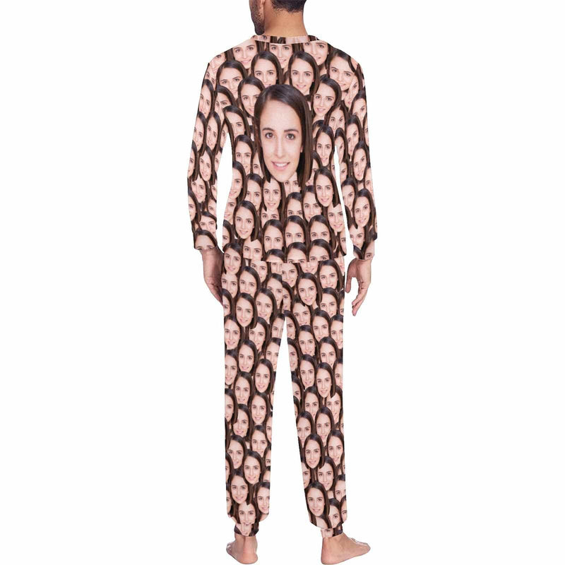 FacePajamas Pajama [TikTok Hot Selling] Custom Face My Valentine My Lover Cute Couple Matching Pajamas