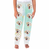 FacePajamas Pajama Shirt&Pants Trousers / XS Custom Face Kids' All Over Print Pajama Top & Trousers Dog Face Personalized Long Pajama Set