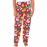 FacePajamas Pajama Shirt&Pants Trousers / XS Custom Face Kids' All Over Print Pajama Top & Trousers Red Personalized Long Pajama Set
