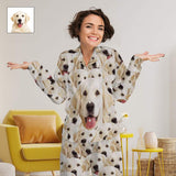 FacePajamas Pajama Women's Long Sleeve / XS Pet Face Pajama Set with My Lovely Dog Personalized Men's Pajamas Summer Loungewear