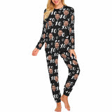 FacePajamas Pajama Women / XS Couple Sleepwear Custom Face XO Black Couple Matching Pajamas Personalized Photo Pajama Set for Boyfriend