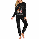 FacePajamas Pajama Women/XS Custom Face Christmas Dwarf&Snowman Sleepwear Personalized Family Slumber Party Matching Long Sleeve Pajamas Set