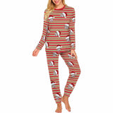 FacePajamas Pajama Women / XS Custom Face Christmas Stripes Couple Matching Pajamas
