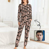 FacePajamas Pajama Women/XS Custom Face Seamless Family Matching Pajamas Personalized Long Sleeve Pajama Set Sleep or Loungewear
