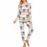 FacePajamas Pajama Women / XS Matching Pajamas For Couples Custom Face Colorful Text Loved Couple Matching Pajama Set