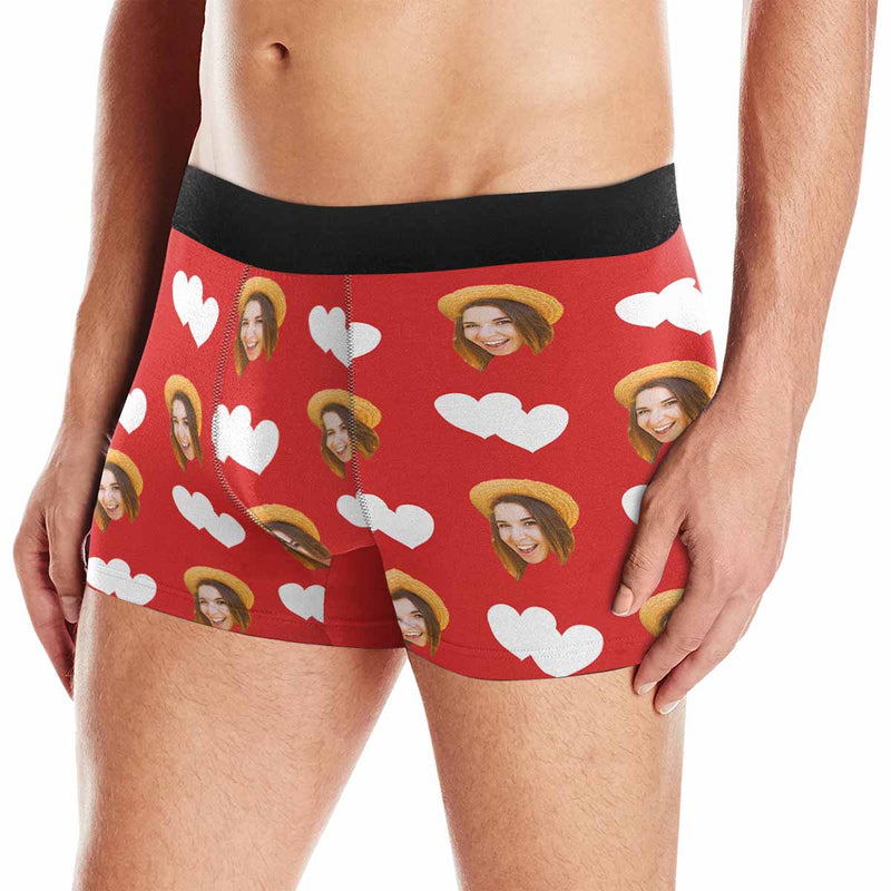 FacePajamas Mix Briefs XS / Men Custom Couple Matching Lingerie Briefs with Face Heart Personalized Photo Underwear For Couple Gifts