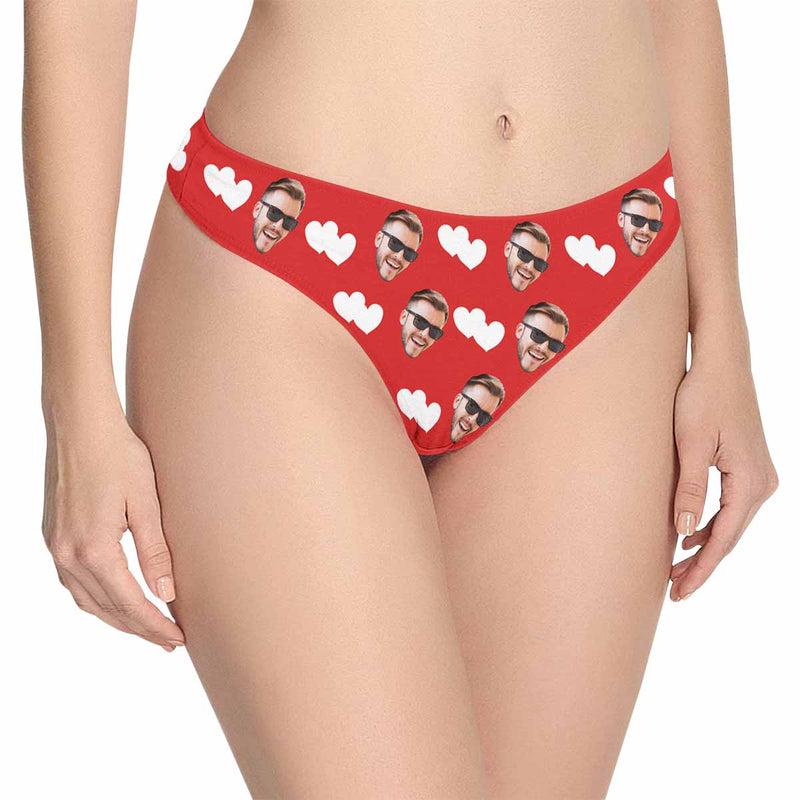 FacePajamas Mix Briefs XS / Women Custom Couple Matching Lingerie Briefs with Face Heart Personalized Photo Underwear For Couple Gifts