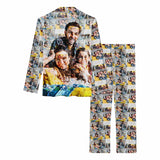 YesCustom Pajama Custom Photos Couple Matching Pajamas Personalized Photo Loungewear Set Sleepwear For Men Women