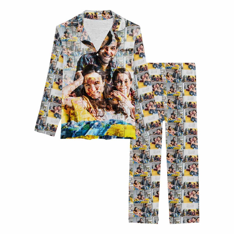 YesCustom Pajama Women / S Custom Photos Couple Matching Pajamas Personalized Photo Loungewear Set Sleepwear For Men Women